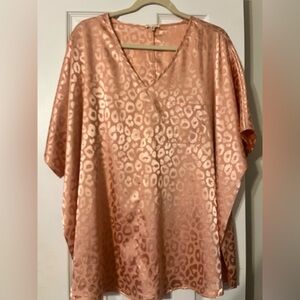 JODIFL Orange Gold Boxy Dolman Sleeve Blouse